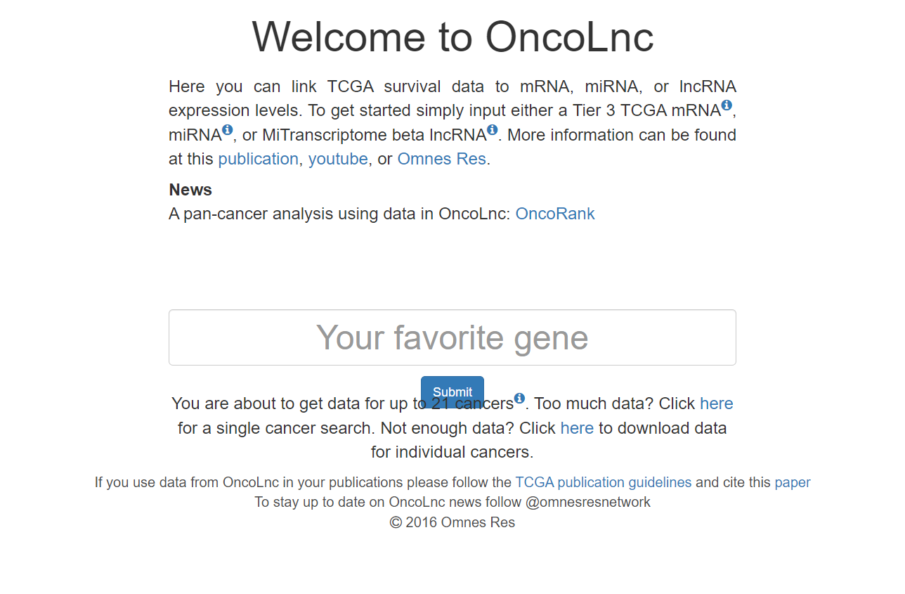 OncoLnc OncoLnc